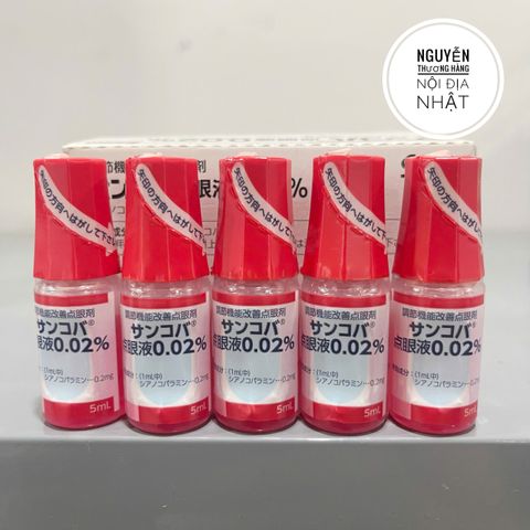 Nhỏ mắt cận Sancoba 0.02% 5ml - Giúp bảo vệ và làm dịu mắt, ngăn ngừa tình trạng khô mắt, thích hợp cho người làm việc lâu trên máy tính.