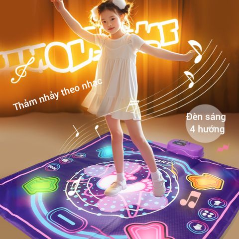Thảm Nhảy Audition Bluetooth 90x90cm Cho Bé - Đồ Chơi Âm Nhạc Tăng Cường Phát Triển Thể Chất và Kỹ Năng Tư Duy