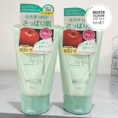 Sữa Rửa Mặt AHA Wash Cleansing Nhật Bản - Sạch Dịu Nhẹ, Tái Tạo Da, Ngừa Mụn, Thích Hợp Cho Da Dầu Và Nhạy Cảm
