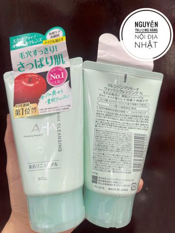 Sữa Rửa Mặt AHA Wash Cleansing Nhật Bản - Sạch Dịu Nhẹ, Tái Tạo Da, Ngừa Mụn, Thích Hợp Cho Da Dầu Và Nhạy Cảm