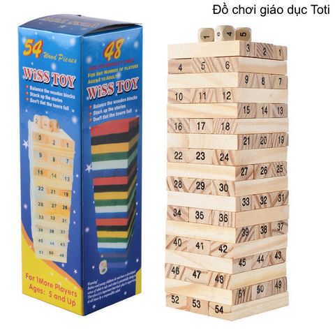 Đồ Chơi Rút Gỗ Cho Bé Toti - Bộ Rút Gỗ Màu Sắc & Số Giúp Phát Triển Tư Duy Logic & Kỹ Năng Tính Toán, Quà Tặng Trí Tuệ Chính Hãng