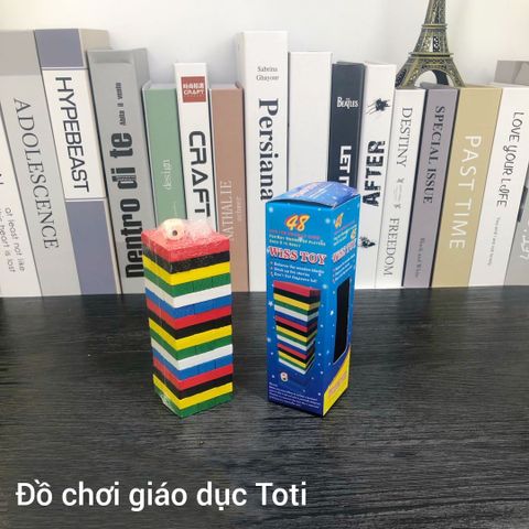 Đồ Chơi Rút Gỗ Cho Bé Toti - Bộ Rút Gỗ Màu Sắc & Số Giúp Phát Triển Tư Duy Logic & Kỹ Năng Tính Toán, Quà Tặng Trí Tuệ Chính Hãng