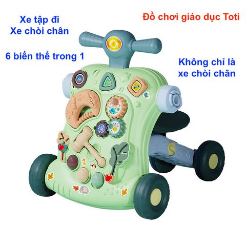 Xe Tập Đi Chòi Chân Đa Năng Có Nhạc Bảng Bận Rộn Chống Lật - Phát Triển Trí Não Cho Bé 10 Tháng Đến 4 Tuổi