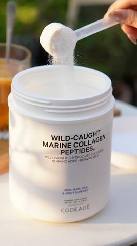 Bột Uống Collagen Codeage Wild-Caught - Peptides Biển 450g, Collagen Tuýp I & III Hỗ Trợ Da Căng Mịn, Giảm Nếp Nhăn