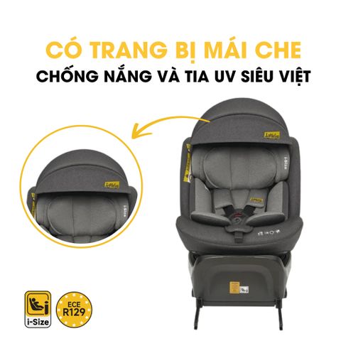 Ghế Ô Tô Jovikids Ranger Xoay 360 - An Toàn R129/i-Size & Isofix Cho Bé Cao 40-150 cm - Đổi 1 Trong 15 Ngày, Bảo Hành 2 Năm