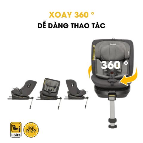 Ghế Ô Tô Jovikids Ranger Xoay 360 - An Toàn R129/i-Size & Isofix Cho Bé Cao 40-150 cm - Đổi 1 Trong 15 Ngày, Bảo Hành 2 Năm