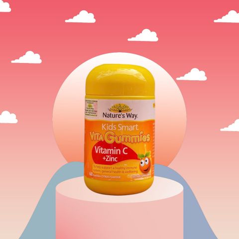 Viên Nhai Tăng Cường Sức Đề Kháng Kids Smart Vita Gummies - Vitamin C & Kẽm Dành Cho Trẻ Em 60 Viên