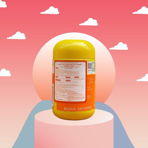 Viên Nhai Tăng Cường Sức Đề Kháng Kids Smart Vita Gummies - Vitamin C & Kẽm Dành Cho Trẻ Em 60 Viên