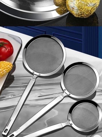 Dụng Cụ Vớt Bọt Inox Chockmen - Vớt Dầu, Váng, Hạt Nhỏ Trong Canh/Lẩu - Lưới Siêu Mịn, Tay Cầm Chống Nóng, An Toàn