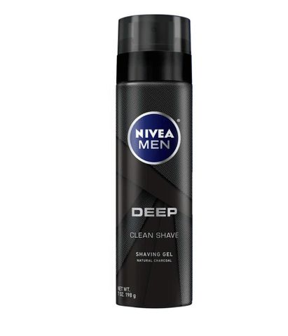 Gel Cạo Râu Nivea Deep Clean Charcoal 200ml - Mùi Vanilla & Bourbon, Làm Sạch Để Có Độ Trượt Cao Hơn, An Toàn Cho Da Nhạy Cảm