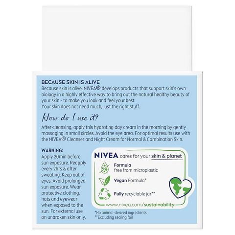 Kem Dưỡng Ẩm NIVEA Ban Ngày SPF30 - 50ml cho Da Thường và Hỗn Hợp, Cấp Ẩm 24 Giờ và Bảo Vệ Da Trước Tia UV