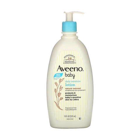 Kem Dưỡng Ẩm Yến Mạch Aveeno Baby 532ml - Lotion Dưỡng Da Cho Trẻ Em, Không Có Hương Liệu, Thẩm Thấu Nhanh, Bảo Vệ Da Nhạy Cảm