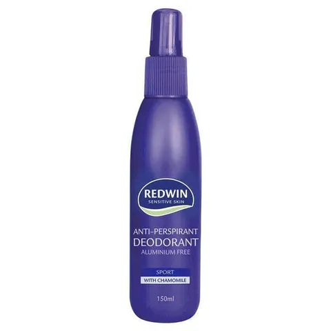 Xịt khử mùi Redwin Antiperspirant Deodorant Aluminium Free Sport 150ml - Giải pháp khử mùi hiệu quả cho người hoạt động thể chất, không chứa nhôm.