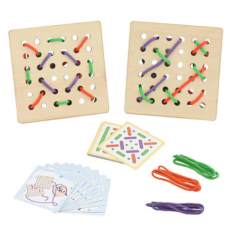 Trò Chơi Xỏ Dây Montessori - Rèn Luyện Kỹ Năng Vận Động Tinh và Tư Duy Logic Cho Bé Từ 3 Tuổi