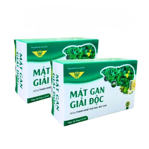 Siro Mát Gan Giải Độc KINGPHAR - Hỗ Trợ Thanh Nhiệt, Giảm Mụn Nhọt, 20 Ống x 5ml - Sản Phẩm Chăm Sóc Sức Khỏe Gan Từ Thiên Nhiên