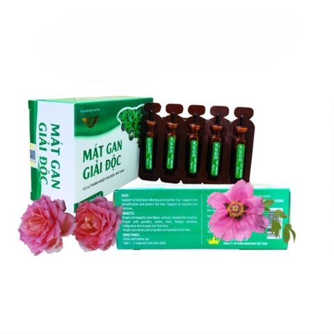 Siro Mát Gan Giải Độc KINGPHAR - Hỗ Trợ Thanh Nhiệt, Giảm Mụn Nhọt, 20 Ống x 5ml - Sản Phẩm Chăm Sóc Sức Khỏe Gan Từ Thiên Nhiên
