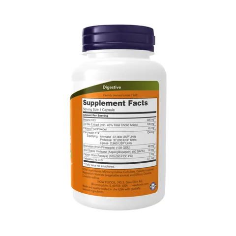 Viên Uống Super Enzymes NOW Bổ Sung Lợi Khuẩn Tăng Cường Hệ Tiêu Hoá Đề Kháng (Hộp 180 viên) - YoungFit
