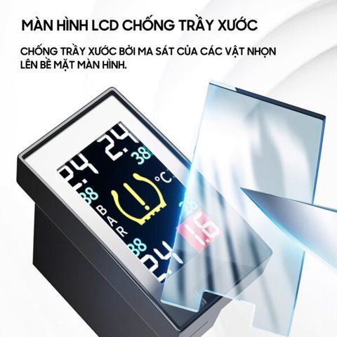 Cảm biến áp suất lốp ô tô Lifepro L632T - Giám sát áp suất và nhiệt độ cho xe Toyota, công nghệ mới, màn hình LCD rõ nét.