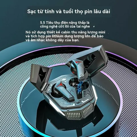 Tai Nghe Bluetooth DX26 TWS – Tai Nghe Chơi Game Không Dây Bluetooth 5.5, Âm Thanh Hi-Fi, Điều Khiển Cảm Ứng cho Game Thủ