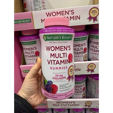 [Date 5/2026] Kẹo dẻo bổ sung vitamin tổng hợp cho Nữ Nature's Bounty 240 viên - Nhập Mỹ