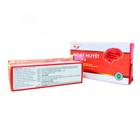Viên Uống Hoạt Huyết EUZOFA - Hỗ Trợ Tuần Hoàn Máu Não, Giảm Đau Đầu, Mất Ngủ, Hoa Mắt - Hộp 30 Viên Giúp Tăng Cường Sức Khỏe Não Bộ
