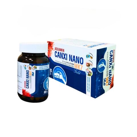 Viên uống Aquamin Canxi Nano MK7 Gold - Bổ sung Canxi & Vitamin D3 cho xương chắc khỏe, hỗ trợ phát triển chiều cao (60 viên)