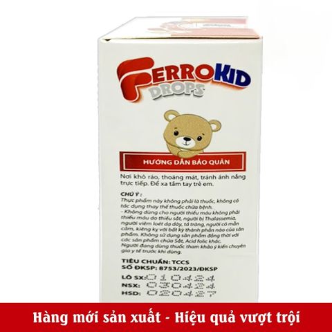 Siro FerroKid Drops Bổ Sung Sắt Cho Trẻ Em - Hỗ Trợ Tăng Cường Khả Năng Tạo Máu - Dạng Giọt Tiện Lợi 15ml