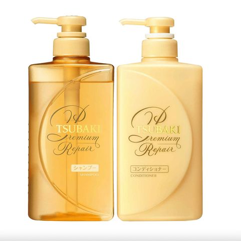 Bộ Dầu Gội Xả Tsubaki Premium Repair 490ml x 2 Màu Vàng