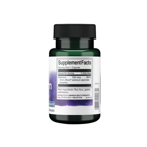 Viên Uống Selenium Glycinate Swanson Tăng Cường Đề Kháng Tuyến Giáp (Hộp 90 viên) - YoungFit