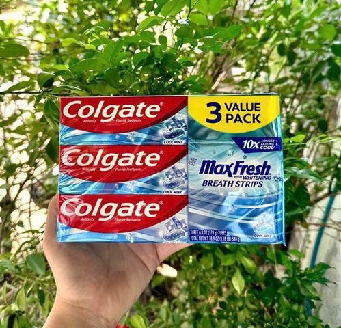 Set 3 Kem Đánh Răng Colgate Max Fresh - Hương Bạc Hà, Làm Trắng Răng, Tươi Mát Hơi Thở, 18.9oz (535g)