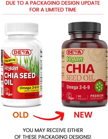 Viên uống Dầu Hạt Chia Deva Nutrition 90 Viên - Omega 3 6 9 Thuần Chay, Không Tinh Chế, Chất Lượng Cao từ Mỹ
