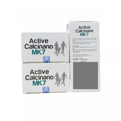 Viên Uống Canxi Active Calcinano MK7 D3K2 - Bổ Sung Canxi và Vitamin D3 Hỗ Trợ Tăng Chiều Cao, Hộp 30 Viên, Dinh Dưỡng Cho Trẻ Em và Người Lớn