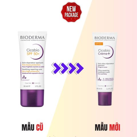 Kem Dưỡng Bioderma Cicabio SPF50 40ml - Phục Hồi Da, Chống Nắng, Giảm Thâm, Dành Cho Da Nhạy Cảm