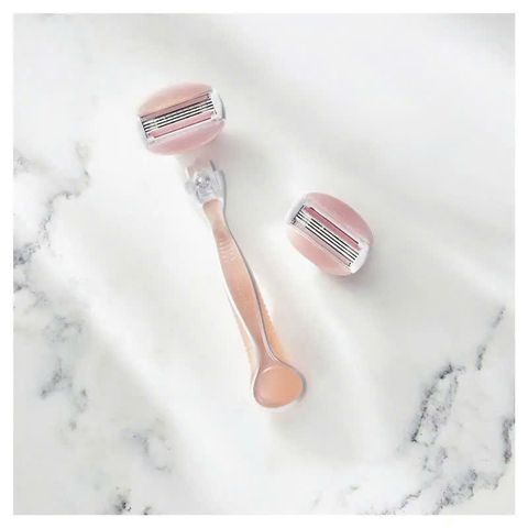 Dao cạo Gillette Venus Comfortglide 3 lưỡi hương trà trắng - Bộ 1 tay cầm 2 đầu thay cho vùng da nhạy cảm