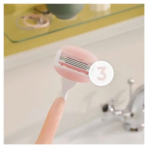 Dao cạo Gillette Venus Comfortglide 3 lưỡi hương trà trắng - Bộ 1 tay cầm 2 đầu thay cho vùng da nhạy cảm