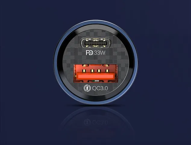 Củ Sạc Nhanh Ô Tô Recci RCC-N17 - 2 Cổng Type-C & USB, Sạc Tối Đa 33W, Nhỏ Gọn, Sang Trọng, Bảo Hành 1 Năm
