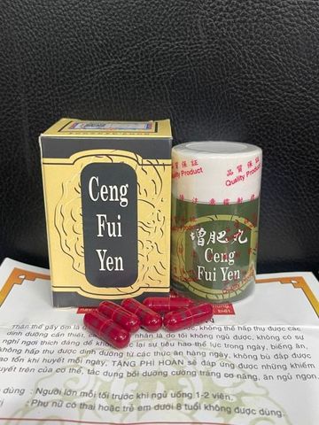 Viên Tăng Cân Tự Nhiên Tăng Phì Hoàn Ceng Fui Yen 30 Viên - Hỗ Trợ Tăng Cân, Khỏe Mạnh, Giấc Ngủ Tốt hơn
