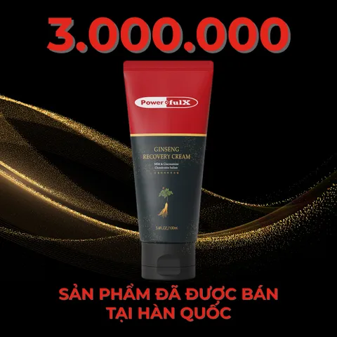 Kem Phục Hồi Powerful-X Ginseng 100ml - Giảm Đau, Hỗ Trợ Phục Hồi Cơ Khớp Từ Nhân Sâm Hàn Quốc, Dưỡng Da Sáng Khỏe