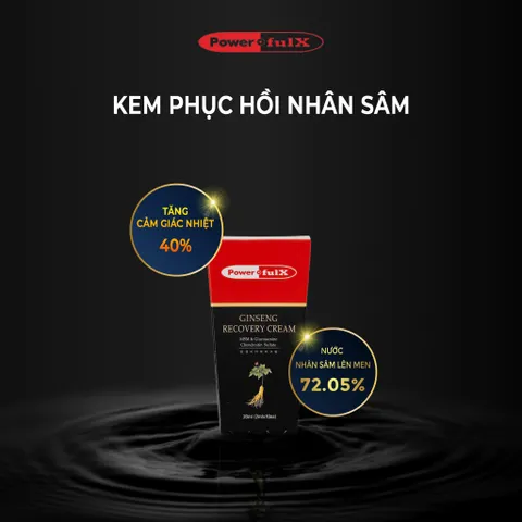Kem Phục Hồi Nhân Sâm Powerful-X Ginseng Recovery Cream - Combo 10 Gói 2ML, Giảm Đau, Phục Hồi Cơ Khớp, Hỗ Trợ Chăm Sóc Da