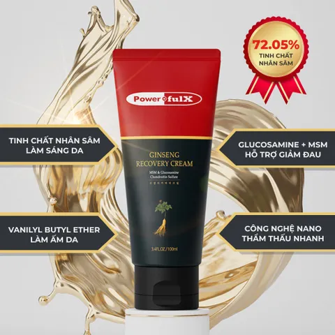 Kem Phục Hồi Nhân Sâm Powerful-X Ginseng Recovery Cream - Combo 10 Gói 2ML, Giảm Đau, Phục Hồi Cơ Khớp, Hỗ Trợ Chăm Sóc Da