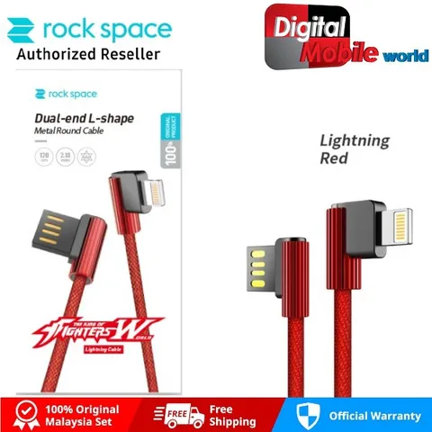 Cáp Sạc Và Truyền Dữ Liệu Đầu Cắm Chữ L Rockspace RCB0585 - Chống Gẫy, Thiết Kế Thông Minh, Sạc Nhanh Chóng 1.2m Type-C