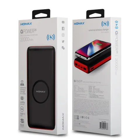 Pin Sạc Dự Phòng Không Dây Momax QPower IP89 IP82 20000mAh 10W (có chức năng sạc không dây)