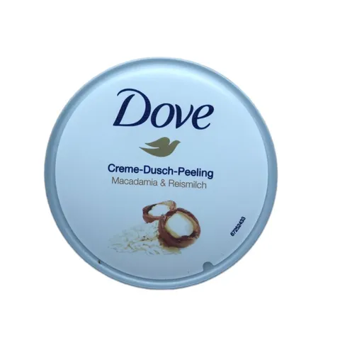 Kem Tẩy Tế Bào Chết Dove Macadamia & Sữa Gạo 225ml - Dưỡng Da Mềm Mịn & Tươi Sáng, Phù Hợp Với Mọi Loại Da, Chiết Xuất Tự Nhiên