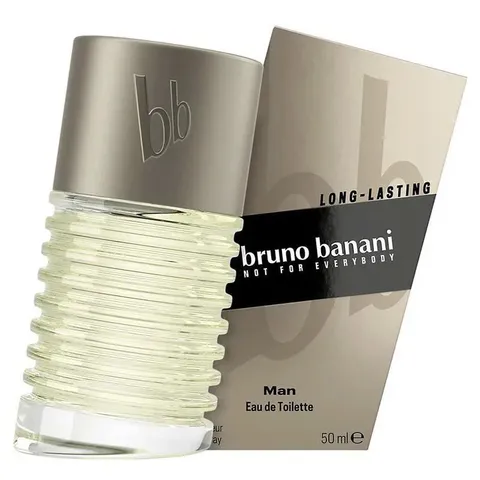 Nước Hoa Nam Bruno Banani Man Eau De Toilette 50ml - Hương thơm cổ điển tự tin với quế xanh, hoa heliotrope và vani ấm áp