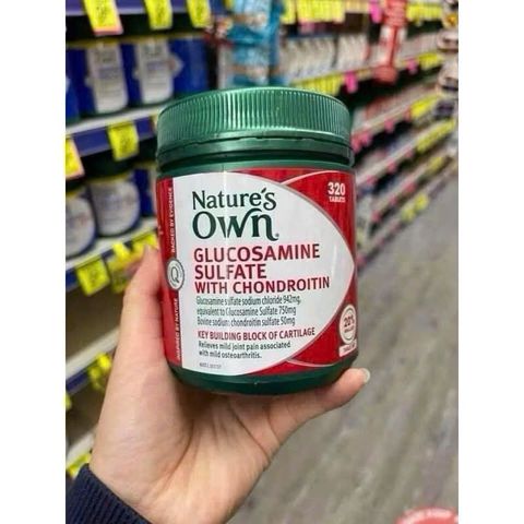 Viên uống bổ khớp Nature's Own Glucosamine Sulfate Chondroitin 320V - Hỗ trợ giảm đau khớp, cải thiện sức khỏe xương khớp hiệu quả