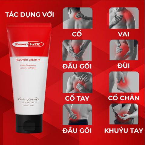 Kem Phục Hồi Powerful-X Recovery Cream+ 100ML - Giảm Đau, Phục Hồi Cơ Khớp, Hỗ Trợ Tập Luyện Thể Thao - Dầu Dưỡng Thể Hàn Quốc