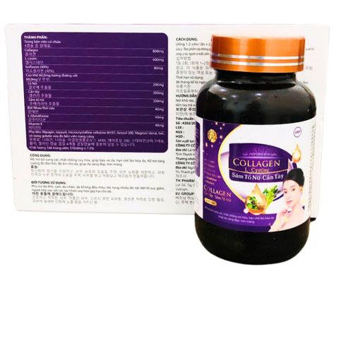 Viên Uống Collagen L-cystine Sâm Tố Nữ Cần Tây - Hỗ Trợ Đẹp Da, Chống Oxy Hóa, 30 Viên - Sắc Đẹp Từ Thiên Nhiên