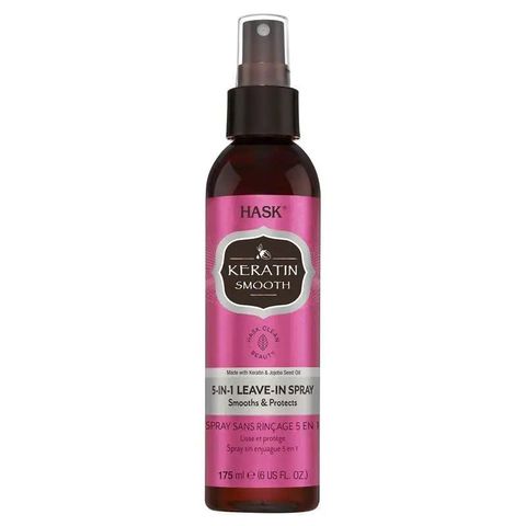 Xịt Dưỡng Tóc Hask Keratin Protein 5-in-1 175ml - Dưỡng ẩm, Bảo vệ, Tạo kiểu Tóc Khỏe Mạnh, Dễ Chải, Không Hóa Chất