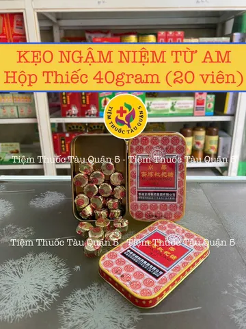 Kẹo Ngậm Tỳ Bà Niệm Từ Am Hiếu Tử - Giảm Khó Chịu Cổ Họng, Hương Vị Quất Chanh Ngọt Nhẹ - Hộp 60g
