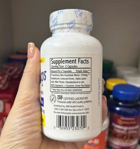 Viên uống trắng da Ivory Caps USA 60 viên